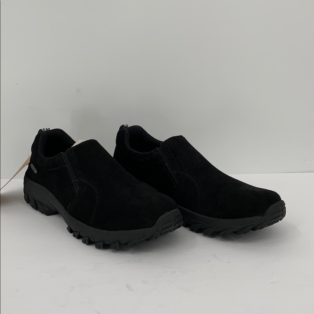 BearPaw Max slip-on loafer shoe chunky black suede leather hiking women new 9.5 - Picture 3 of 7